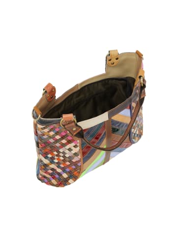 Women Tote Bag in Brown Multicolor