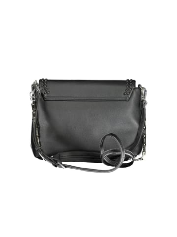 Schwarz Polyurethan Damen Schulter Tasche