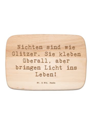 Frühstücksbrett Holz Spruch Nichte Glitzer mit ... in Transparent