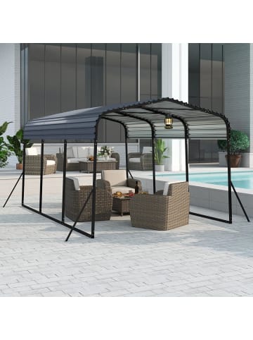 Carport Zeltgarage 440 x 300 cm in Schwarz