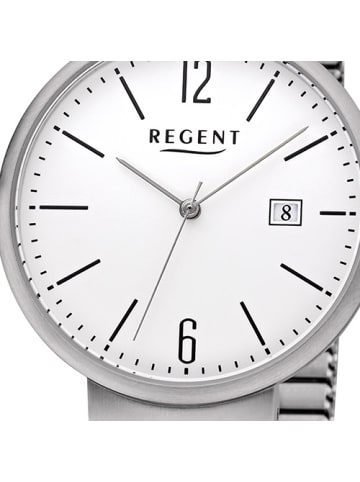 Analog-Armbanduhr Regent Titan-Uhren silber mittel (ca. 38mm)