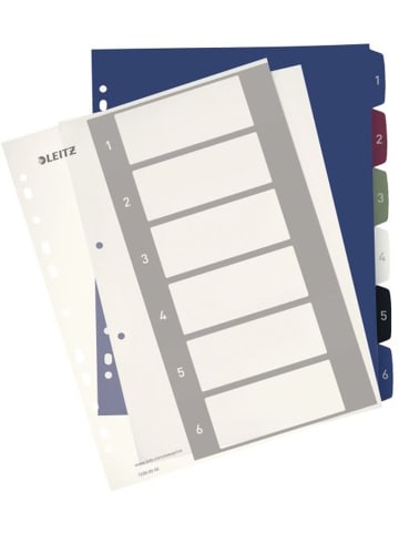 Plastikregister Style 1-6 bedruckbar A4 PP 6 Blatt farbig