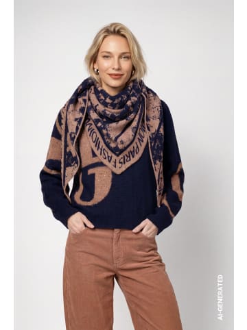 Schal mit Jacquard-Muster in Tiramisu Gemustert