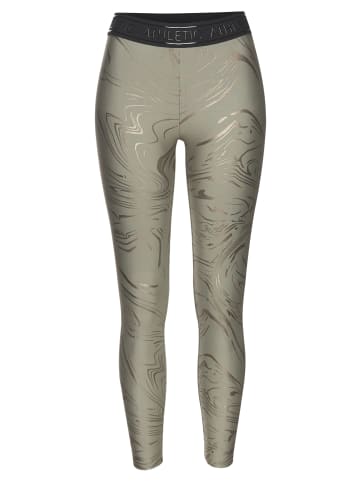 Funktionsleggings in grün-bronze