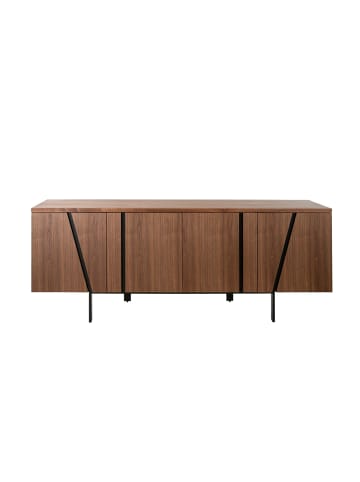 Anrichte 3124 in Walnuss / Schwarz – (B)191 x (H)74 x (T)50 cm