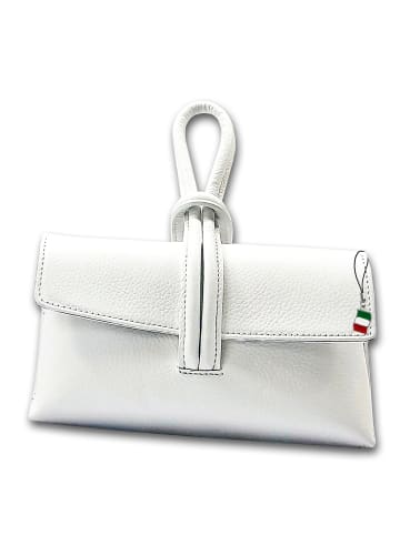 Leder Abendtasche, Umhängetasche Florence Tasche weiß ca. 23cm