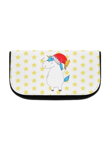 Kulturtasche Einhorn Weihnachtsmann ohne Spruch in Weiß