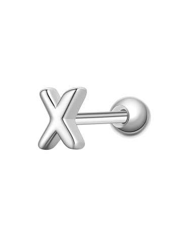 Piercing Buchstabe X aus Sterling Silber in silber