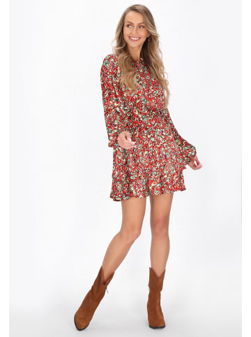 Women Dress in red multicolor