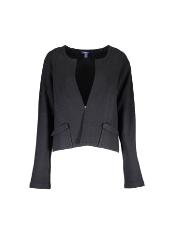 Schwarz Wolle Damen Strickjacke