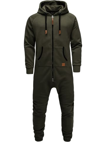 Jumpsuit LINCOLN in Khaki/Schwarz