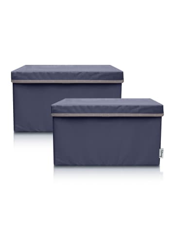 Aufbewahrungsbox 2er-Set Anthrazit, 37 x 25 x 21 cm