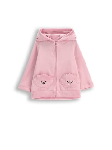 Verschließbare Samtjacke in gedämpftes Rosa