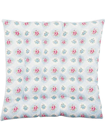 Sitzkissen LOUISA Weiß mit Blumen Muster