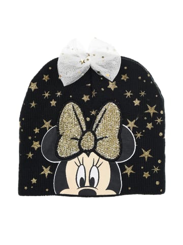 Wintermütze Beanie mit Schleife in Schwarz