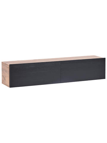 TV-Schrank GLADSTONE in Schwarz/Braun - (W) 140 x (H) 30 x (L) 32 cm
