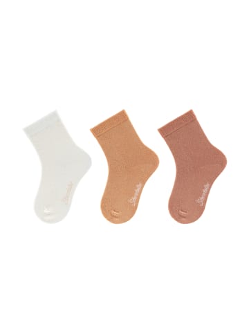Socken 3er-Pack uni in ecru