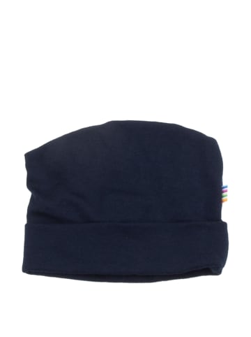 Beanie aus Merinowolle in navy
