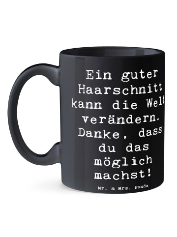 Tasse Spruch Friseur Wunder mit Spruch in Schwarz