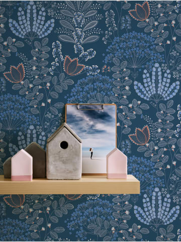 Tapete Dreamy Nature in Blau 