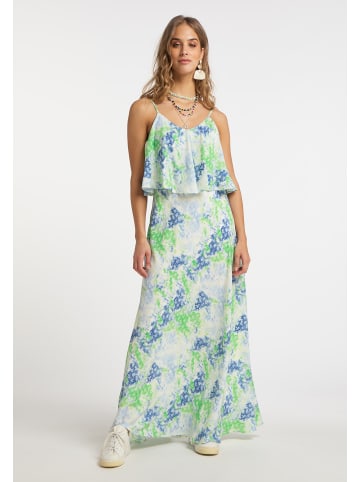 Damen Maxikleid in Blau Grün