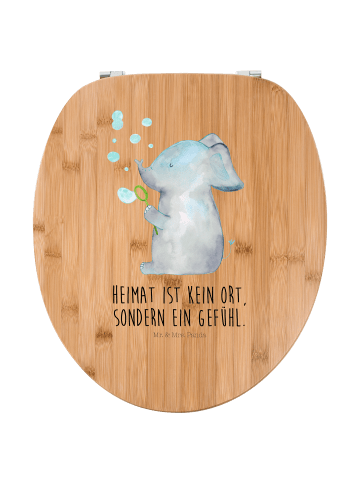 WC Sitz Elefant Seifenblasen mit Spruch in Braun