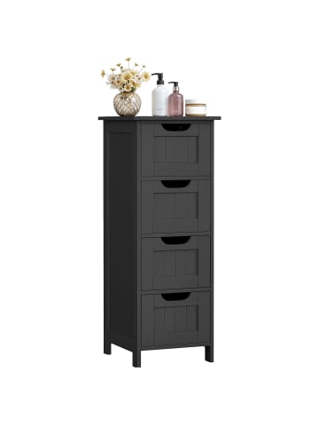 Badschrank in Schwarz - (B)30 x (H)82 x (T)30 cm