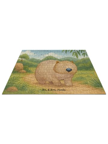 Puzzle Wombat Design ohne Spruch in Weiß