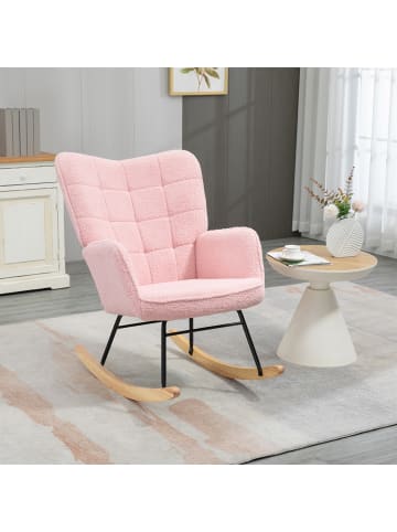 Schaukelstuhl in Pink 71L x 98B x 101H cm