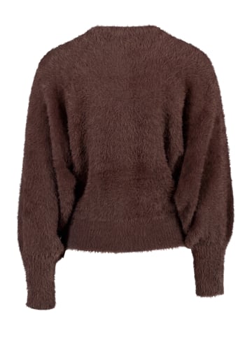 Strick-Cardigan mit Fledermausärmeln in Chocolate Plum