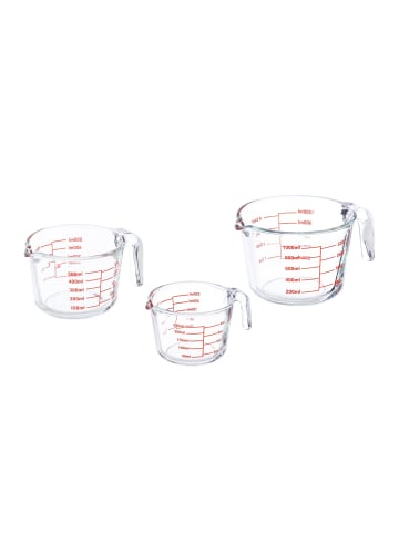 3tlg. Messbecher Set in Transparent