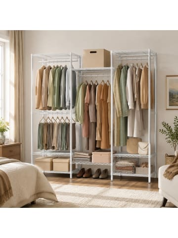 Kleiderschrank Dalten in Weiß - (B)174 x (H)178 x (T)40 cm