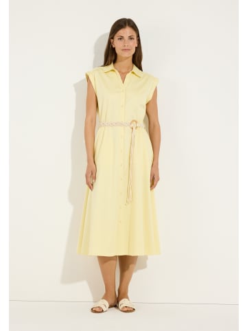 klassisches Hembblusenkleid in yellow