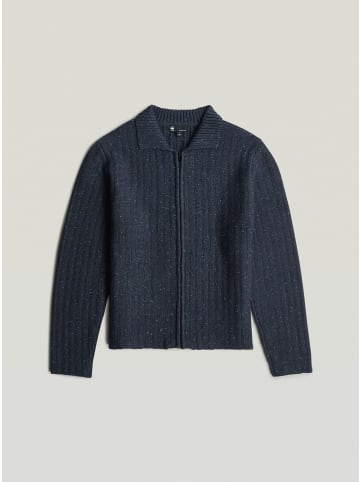 Polo Collar Full Zip Knit india ink