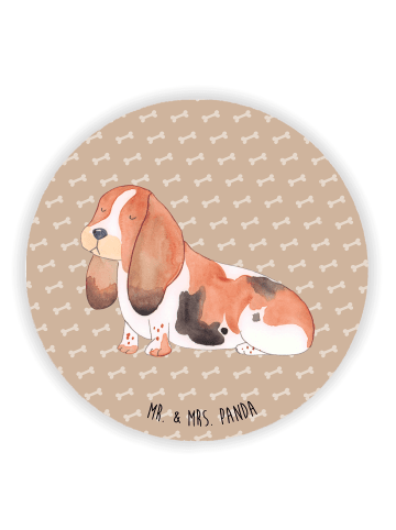 Kühlschrankmagnet Hund Basset Hound ohne Spruch in Hundeglück