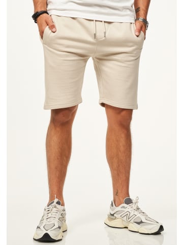 Sweatshorts - mit Gummibund Slim-Fit für Herren in Stone