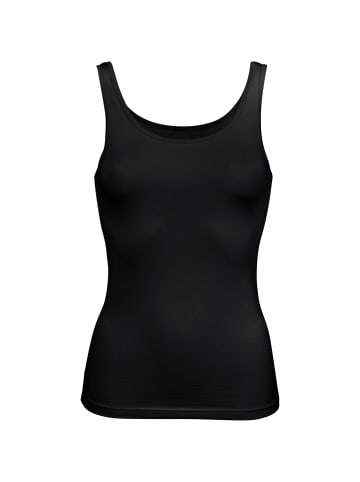 Baumwolle, Single-Jersey Unterhemd 2er-Pack in schwarz