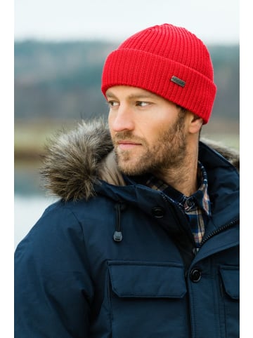Strickmütze in rot