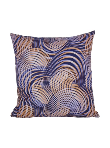 Outdoor Dekokissen Motiv 45x45cm inkl. XXL Füllung in Wellen Braun