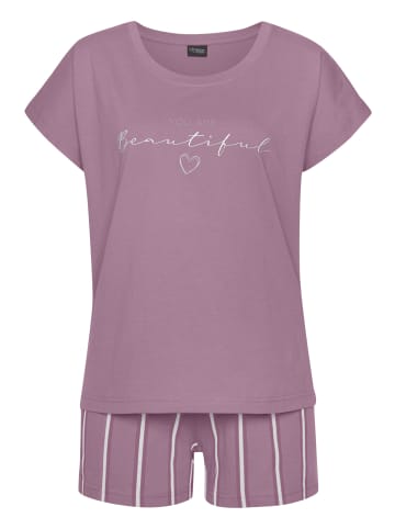 Shorty in mauve gestreift