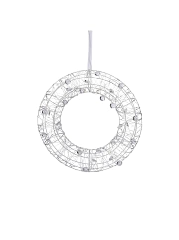 LED Lichtkranz in Silber - Ø 25 cm