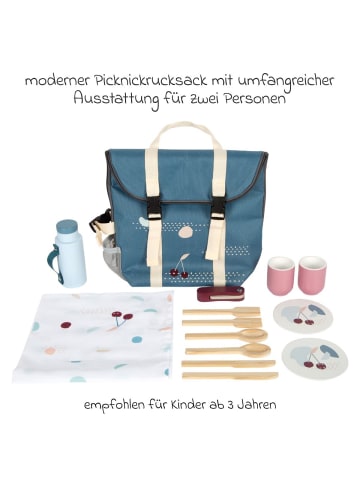 14-tlg. Picknickrucksack mit Tellern, in blue