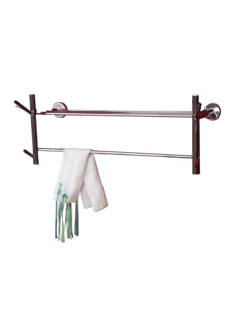 Wandgarderobe "Belinda" in chrom leicht anthrazitfarben