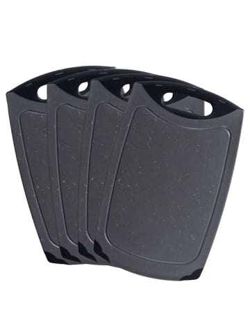 Schneidebrett 26,5x16,5 cm cm Set 4-teilig in Schwarz