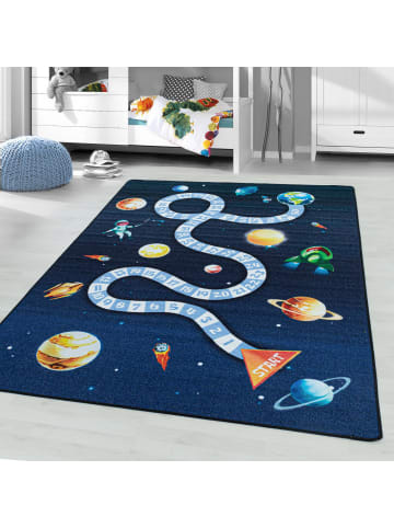 Kinder Teppich Paula in Marineblau