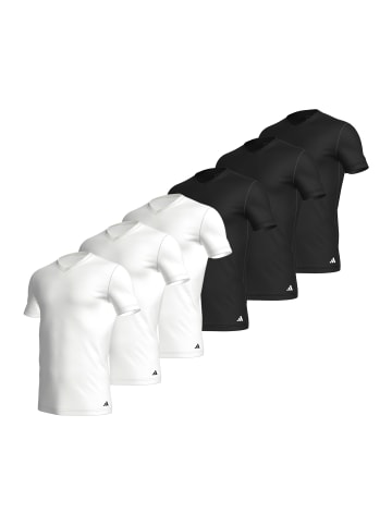 Unterhemd / Shirt Kurzarm Active Core Cotton in Schwarz / weiß
