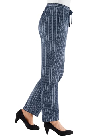 Jersey-Hose in marine-gestreift