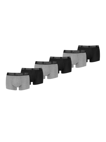 Boxershorts PUMA MEN EVERYDAY TRUNK 6P in Black / Grey Melange