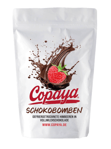 1 kg Schokobombe Himbeeren in Vollmilchschokolade von Copaya