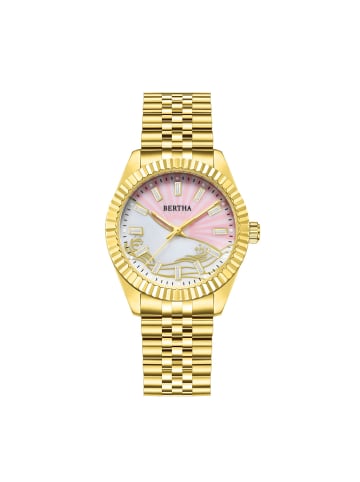 Marina Perlmutt-Armbanduhr in Gold